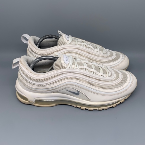 Nike Air Max 97 White Wolf Grey Running Shoes 921826‑101 Men's Sz 11